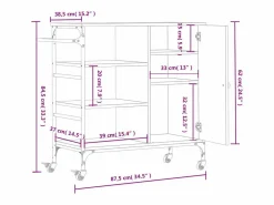 Carrito de cocina madera de ingeniería 87,5x38,5x84,5 cm^vidaxl Online