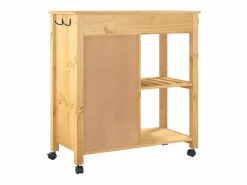 vidaxl Mueble Camarera|Carrito de cocina MONZA madera maciza de pino 84x40x88,5 cm