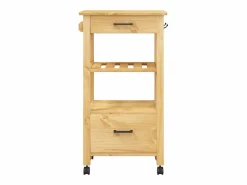 vidaxl Carrito de cocina MONZA madera maciza de pino 48x40x88,5 cm Color natural claro Outlet
