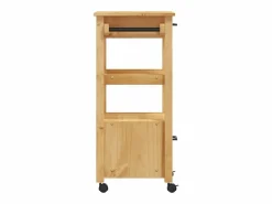 vidaxl Carrito de cocina MONZA madera maciza de pino 48x40x88,5 cm Color natural claro Outlet