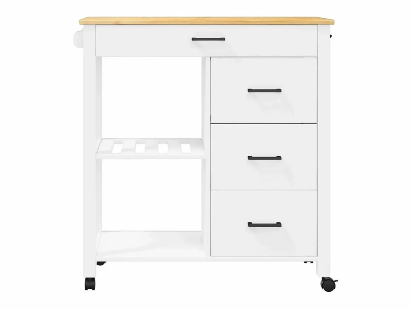 vidaxl Mueble Camarera|Carrito de cocina MONZA madera maciza de pino 84x40x88,5 cm