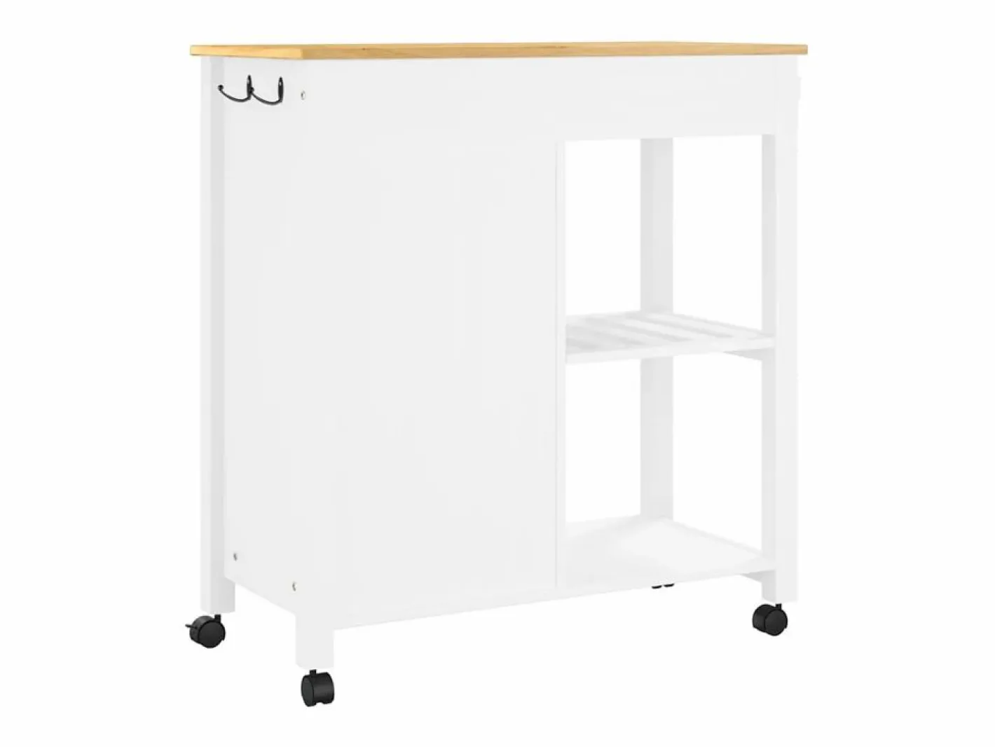 vidaxl Mueble Camarera|Carrito de cocina MONZA madera maciza de pino 84x40x88,5 cm