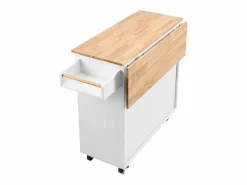 Carrito de Cocina SucceBuy de 89,9 cm, Armario con Ruedas, Cajón y Soporte, Color^ New