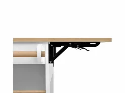 Mueble Bar|Carrito de cocina 100x40x91,5 con mesa de comedor extensible, papeleras y toallero en color para cocina y comedor