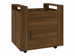 vidaxl Carrito de escritorio contrachapada marrón roble 60x45x60 cm Color natural claro Hot