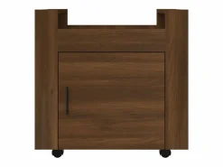 vidaxl Carrito de escritorio contrachapada marrón roble 60x45x60 cm Color natural claro Hot