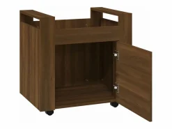 vidaxl Carrito de escritorio contrachapada marrón roble 60x45x60 cm Color natural claro Hot
