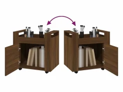 vidaxl Carrito de escritorio contrachapada marrón roble 60x45x60 cm Color natural claro Hot
