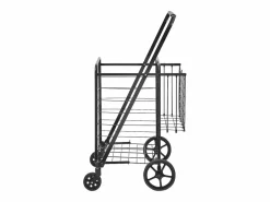 Carrito de Lavandería con Ruedas SucceBuy, Capacidad de 50 Kg, 4 Ruedas, Carrito de Supermercado de Más de 85 L con 2 Cestas^ Online