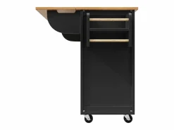 Isla Cocina|Carrito de servicio - Carrito de servicio con 2 cajones y 2 puertas - Especiero y botellero - para comedor
