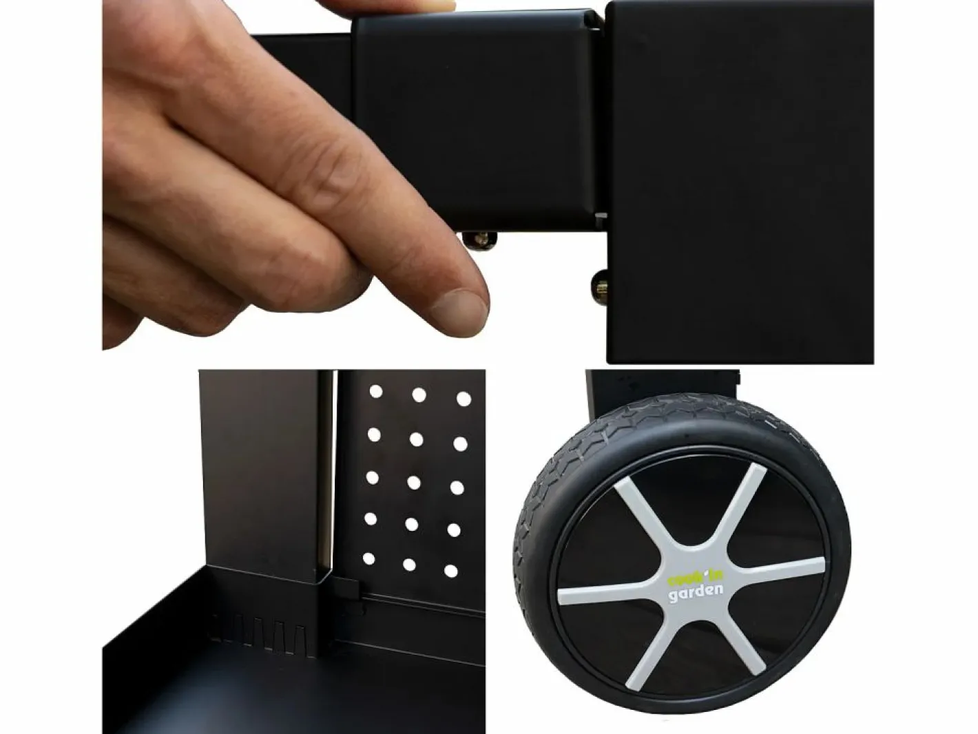 Cook'in Garden Carrito para plancha REVA 80 - Negro New