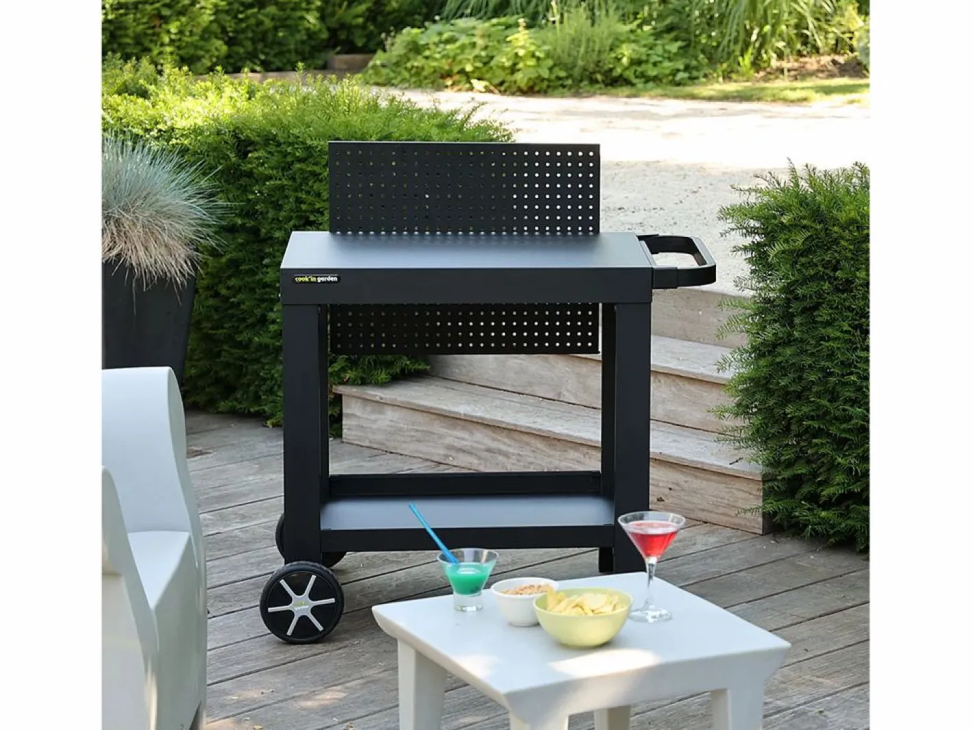 Cook'in Garden Carrito para plancha REVA 80 - Negro New