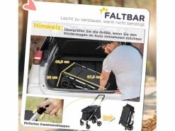 Transportín De Paseo Para Animales|Carrito plegable para perros y gatos, de aluminio ligero, con cojín y cesta de almacenamiento, (80 x 48,5 x 106 cm)