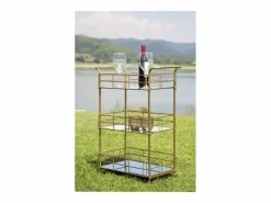 Carrito VKH4, Oro, 60x30,5x80 cm, Kendra Home Dorado Sale