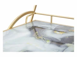 Mueble Camarera|Carrito VKH2, Oro, 71x45,5x84,5 cm, Kendra Home