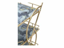 Mueble Camarera|Carrito VKH2, Oro, 71x45,5x84,5 cm, Kendra Home