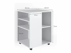 Vicco Cajonera De Escritorio|Carro con ruedas 59.4x52.6x72