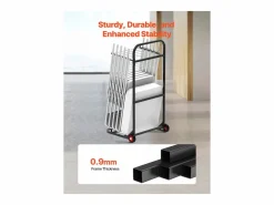 Carro de Apoyo Porta Sillas Plegables SucceBuy, para 10 Sillas, Carga 45kg para Empujar^ Best