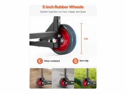 Carro de Apoyo Porta Sillas Plegables SucceBuy, para 10 Sillas, Carga 45kg para Empujar^ Best