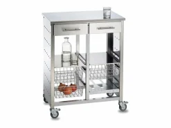 Don Hierro Mueble Camarera|Carro de cocina, Carro Verdulero doble - 92*72,5*45,5cm – MALMÖ INOX