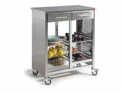 Don Hierro Mueble Camarera|Carro de cocina, Carro Verdulero doble - 92*72,5*45,5cm – MALMÖ INOX