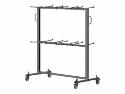 Carro de Servicio SucceBuy, Soporte de Silla Plegable para 84 Sillas/12 Mesas + 42 Sillas, Carga Máxima 363 kg, con Ruedas y Soportes en Caucho^ New