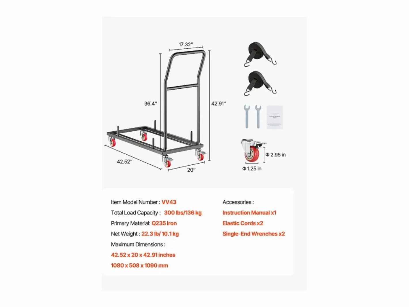 Silla Conferencia|Carro de Servicio SucceBuy, Capacidad de 136 kg, Diseño en L para 25 Sillas, Almacenamiento Horizontal, Mate