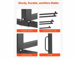 Silla Conferencia|Carro de Servicio SucceBuy, Soporte de Silla Plegable, Capacidad de 181 kg, para 42 Sillas y 12 Mesas con Ruedas,