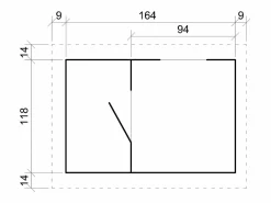 Timbela Cabaña Infantil|Casa de madera para niños - L182xL146xA145 cm / 1.1m² - M501A