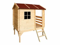 Timbela Casa de madera para niños - L182xL146xA205 cm/ 1.1m² - M501B Color natural claro Outlet