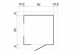 Casa de madera para niños (tetto-colore azul) - 111x113xA121 cm - M570M-1^Timbela Discount