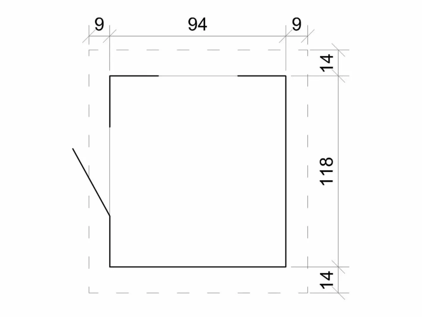 Casa de madera para niños sin suelo - L112xL146xA143 cm/ 1.1m² - M516-1^Timbela Outlet