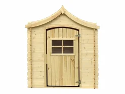 Casa de madera para niños con suelo - L112xL146xA152 cm/ 1.1m² - M550^Timbela Clearance