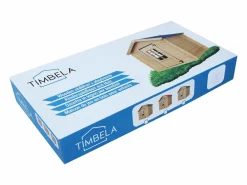 Timbela Cabaña Infantil|Casa de madera para niños (tetto-colore verde) - 111x114xA121 cm - M570Z-1