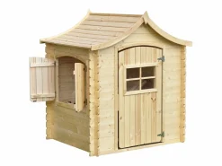 Timbela Casa de madera para niños sin suelo - L112xL146xA152 cm / 1.1m² - M550-1 Color natural claro Online