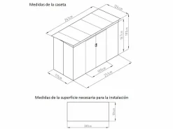 EXPERTLAND Caseta De Jardín|Caseta de jardín de acero galvanizado con claraboyas transparentes FOLCO - 3,24 m²