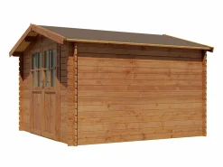 Caseta de jardín de madera tratado con autoclave 9,91 m² de 28 mm de grosor HORTUSA^EXPERTLAND Clearance