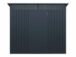 EXPERTLAND Caseta de jardín de metal en acero galvanizado 4,6 m² - CLAFTON Gris antracita Best