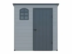 EXPERTLAND Caseta de jardín de resina gris - superficie 2.12m² - NERIO Gris claro / Gris antracita Hot