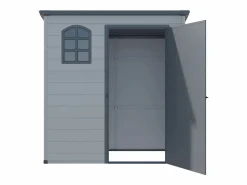 EXPERTLAND Caseta de jardín de resina gris - superficie 2.12m² - NERIO Gris claro / Gris antracita Hot