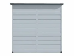 EXPERTLAND Caseta de jardín de resina gris - superficie 2.12m² - NERIO Gris claro / Gris antracita Hot