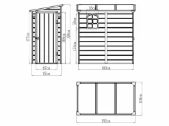 Caseta de jardín de resina gris - superficie 2.12m² - ALBERTO^EXPERTLAND Clearance