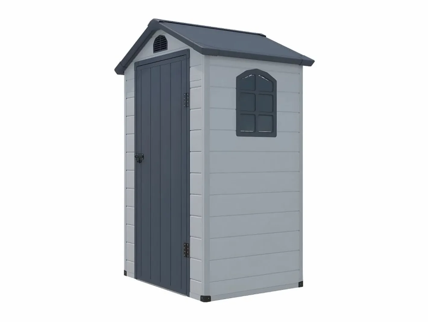 Caseta de jardín de resina gris - superficie 1.39m² - CESIO^EXPERTLAND Discount