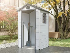 Caseta de jardín de resina gris - superficie 1.39m² - CESIO^EXPERTLAND Discount