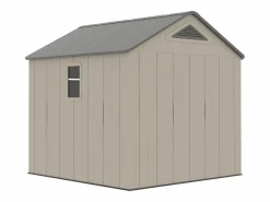 EXPERTLAND Caseta de jardín de resina beige y gris 6,15 m² con suelo - grosor 22 mm - ANTEVA Gris / Beige Discount