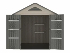 EXPERTLAND Caseta de jardín de resina beige y gris 6,15 m² con suelo - grosor 22 mm - ANTEVA Gris / Beige Discount