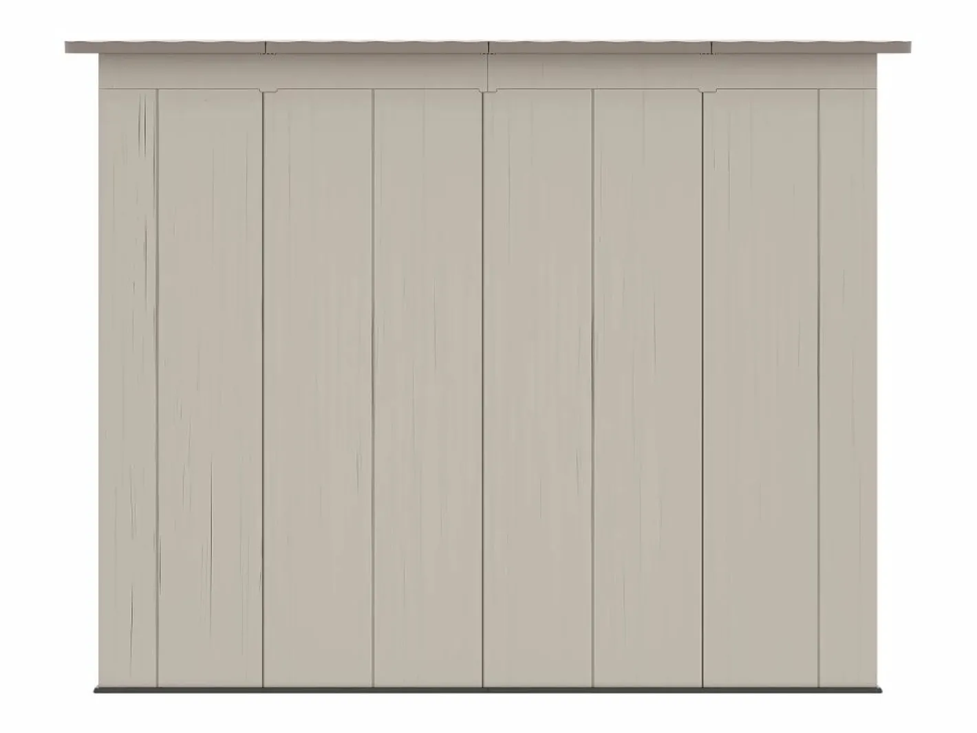 EXPERTLAND Caseta De Jardín|Caseta de jardín de resina con tejado inclinado beige y marrón 6,5 m² con suelo - grosor 22 mm - ANTEVA