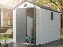 EXPERTLAND Caseta De Jardín|Caseta de jardín de resina gris - superficie 5.32m² - CESIO