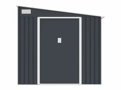 EXPERTLAND Caseta de jardín metal adosada de acero galvanizado antracita 4,97 m² DAUSTIN Gris antracita Discount