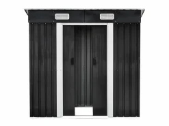 EXPERTLAND Caseta de jardín metal de acero galvanizado gris 2,3 m² MANSO Gris antracita Outlet